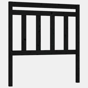 Cabeceira - Cabeceira de cama 81x4x100 cm pinho maciço preto