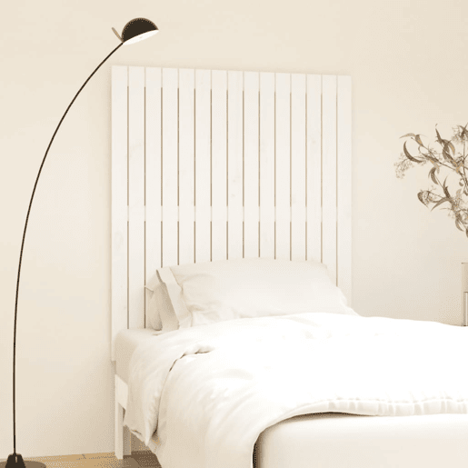 Cabeceira - Cabeceira de cama de parede 95,5x3x110 cm pinho maciço branco