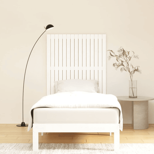 Cabeceira - Cabeceira de cama de parede 95,5x3x110 cm pinho maciço branco