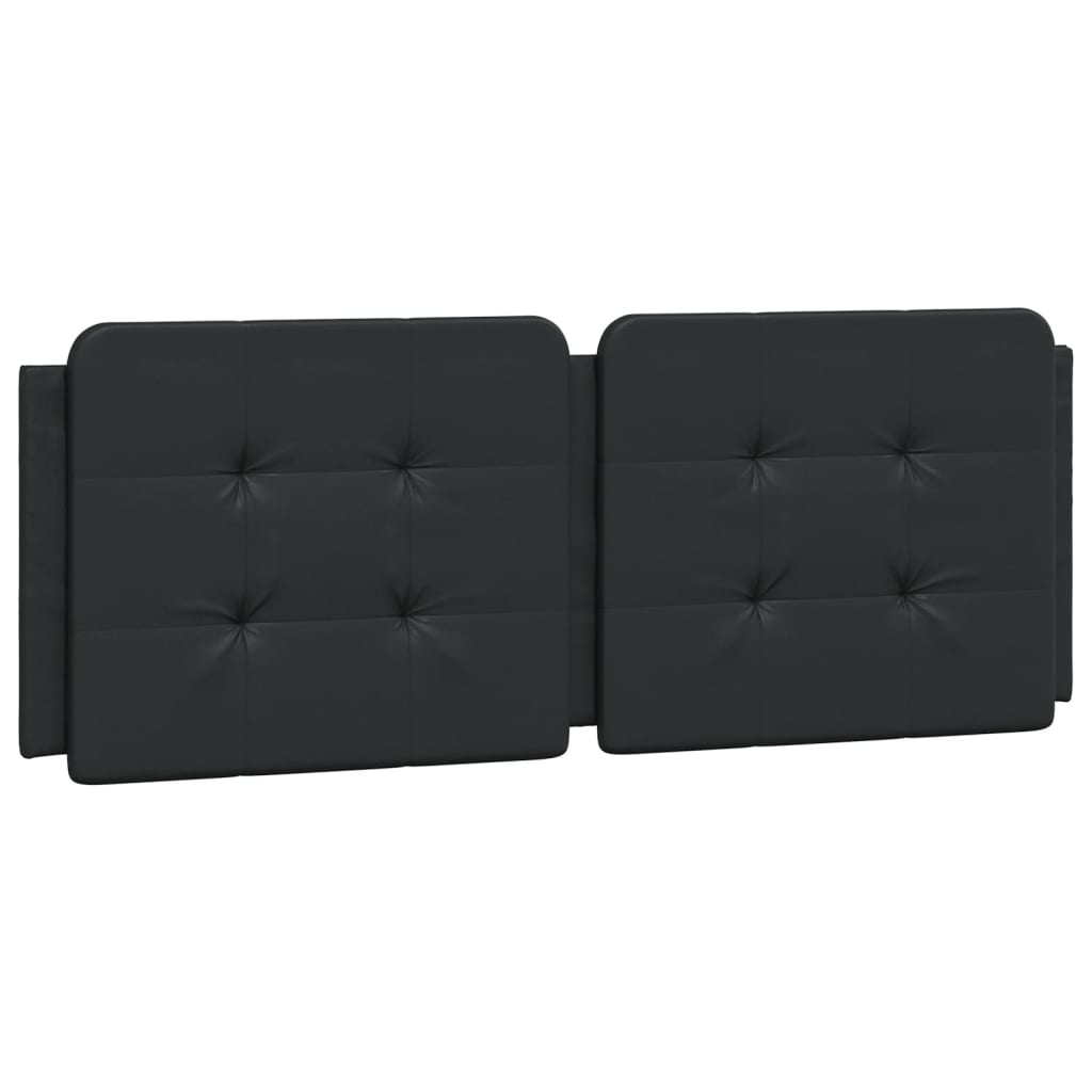 cabecero cama - mueble cabecero acolchado cuero sintetico negro 120 cm