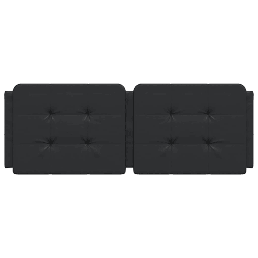 Almofadão de Cabeceira - Cabeceira de cama 120 cm couro artificial preto
