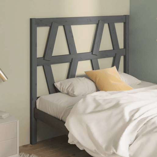 Cabeceira - Cabeceira de cama 106x4x100 cm pinho maciço cinzento
