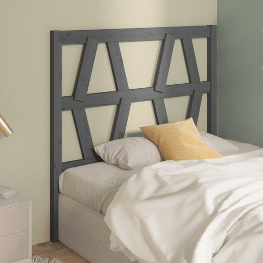 Cabeceira - Cabeceira de cama 106x4x100 cm pinho maciço cinzento