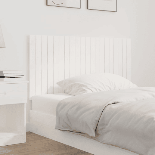 Cabeceira - Cabeceira de cama de parede 127,5x3x60 cm pinho maciço branco