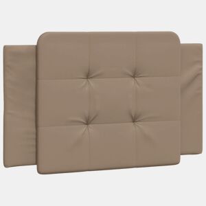 Almofadão de Cabeceira - Cabeceira de cama 90 cm couro artificial cappuccino