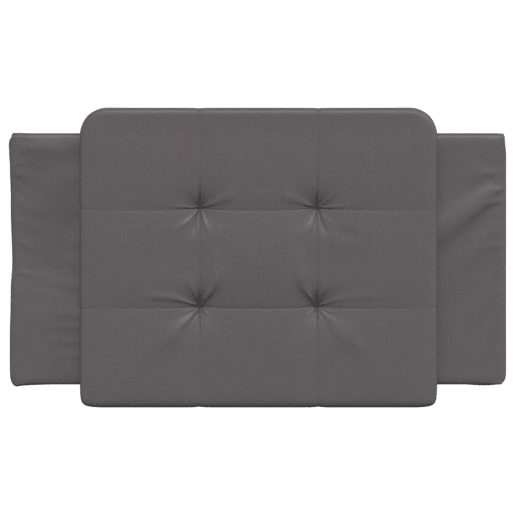 Almofadão de Cabeceira - Cabeceira de cama 90 cm couro artificial cinzento