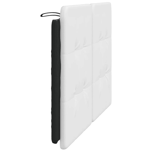 Almofadão de Cabeceira - Cabeceira de cama 120 cm couro artificial preto e branco