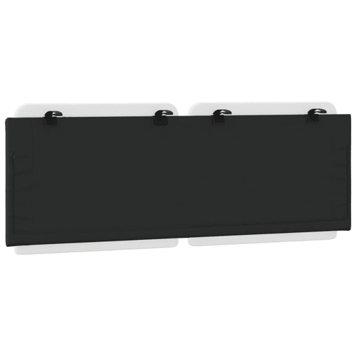 Almofadão de Cabeceira - Cabeceira de cama 120 cm couro artificial preto e branco
