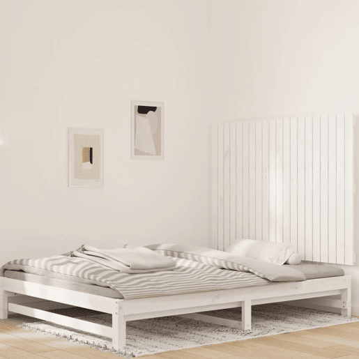 Cabeceira - Cabeceira de cama de parede 127,5x3x90 cm pinho maciço branco