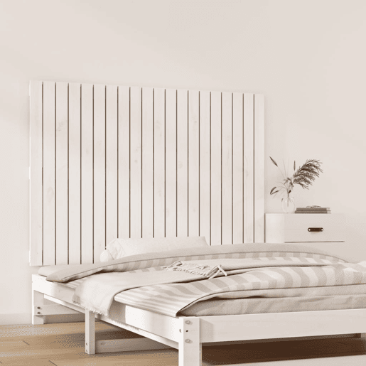 Cabeceira - Cabeceira de cama de parede 127,5x3x90 cm pinho maciço branco