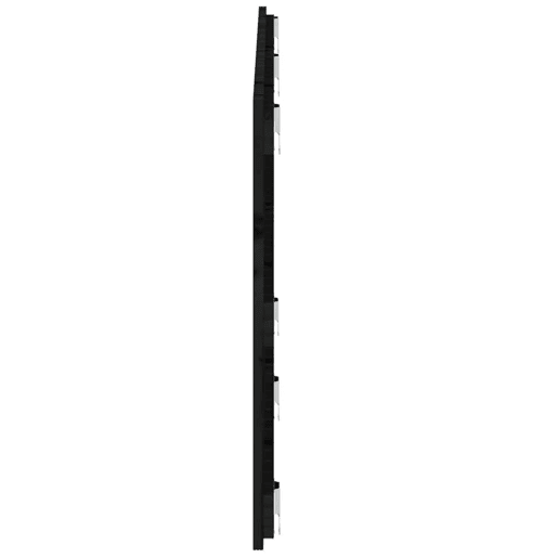 Cabeceira - Cabeceira de cama de parede 147x3x60 cm madeira de pinho maciça preto