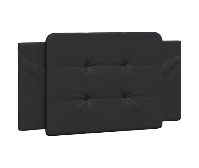 Cabecero cama - mueble cabecero acolchado cuero sintético negro 100 cm
