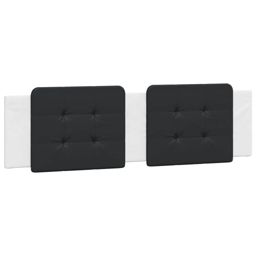 Almofadão de Cabeceira - Cabeceira de cama 180 cm couro artificial preto e branco