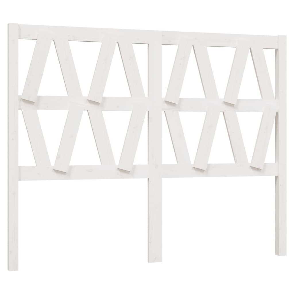 cabecero cama - mueble cabecero madera maciza de pino blanco 126x4x100 cm