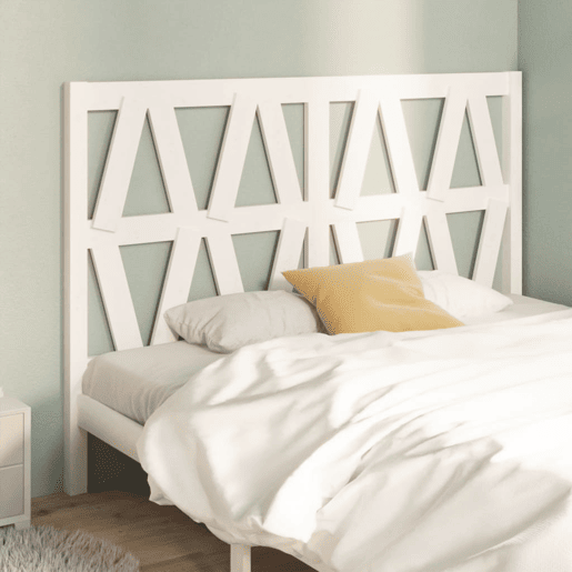 Cabeceira - Cabeceira de cama 126x4x100 cm pinho maciço branco