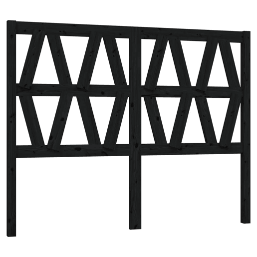 Cabeceira - Cabeceira de cama 126x4x100 cm pinho maciço preto