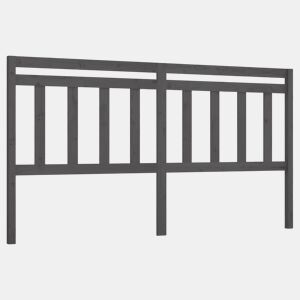 Cabeceira - Cabeceira de cama 186x4x100 cm pinho maciço cinzento
