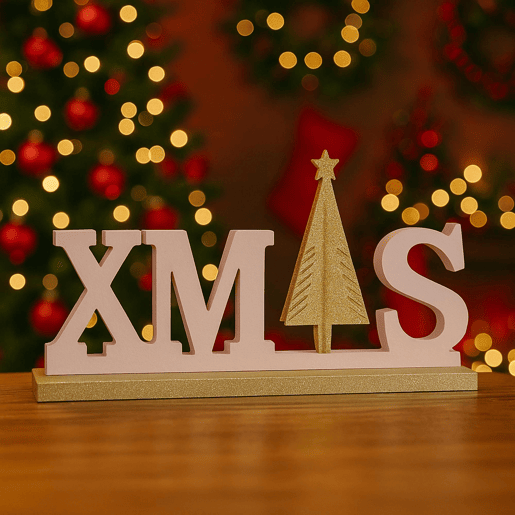 Placa decorativa de 'XMAS'