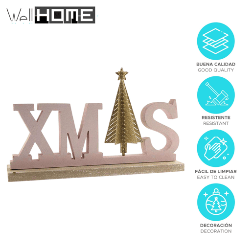 Placa decorativa de 'XMAS'