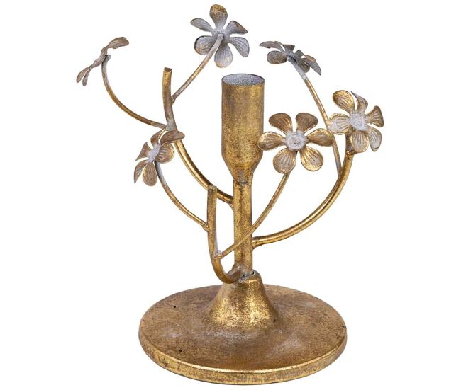 Candelabro de metal 15x15x16.5h cm