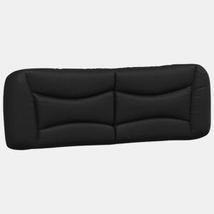 Almofadão de Cabeceira - Cabeceira de cama 152 cm couro artificial preto