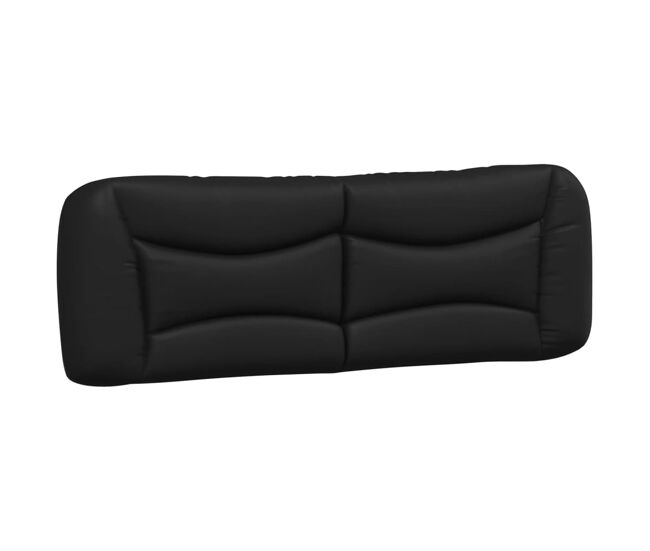 Cabecero cama - Mueble cabecero acolchado cuero sintético negro 152 cm