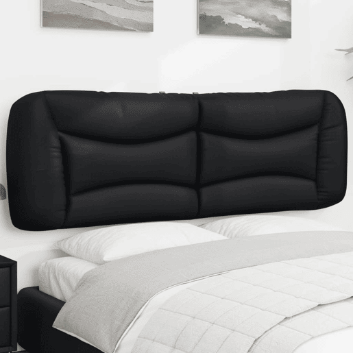 Almofadão de Cabeceira - Cabeceira de cama 152 cm couro artificial preto