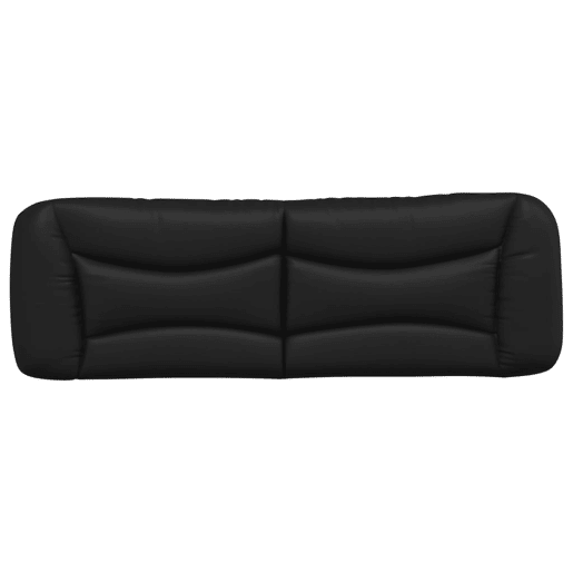 Almofadão de Cabeceira - Cabeceira de cama 152 cm couro artificial preto