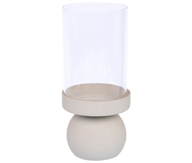 Candelabro de metal 9x9x20h cm