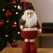Figura Decorativa de Santa de pie con diseño Vichy Figura Decorativa de Santa de pie con diseño Vichy Rojo