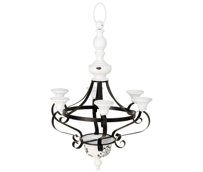 Candelabro de metal negro 52.07x45.72x67.31/74.93h cm