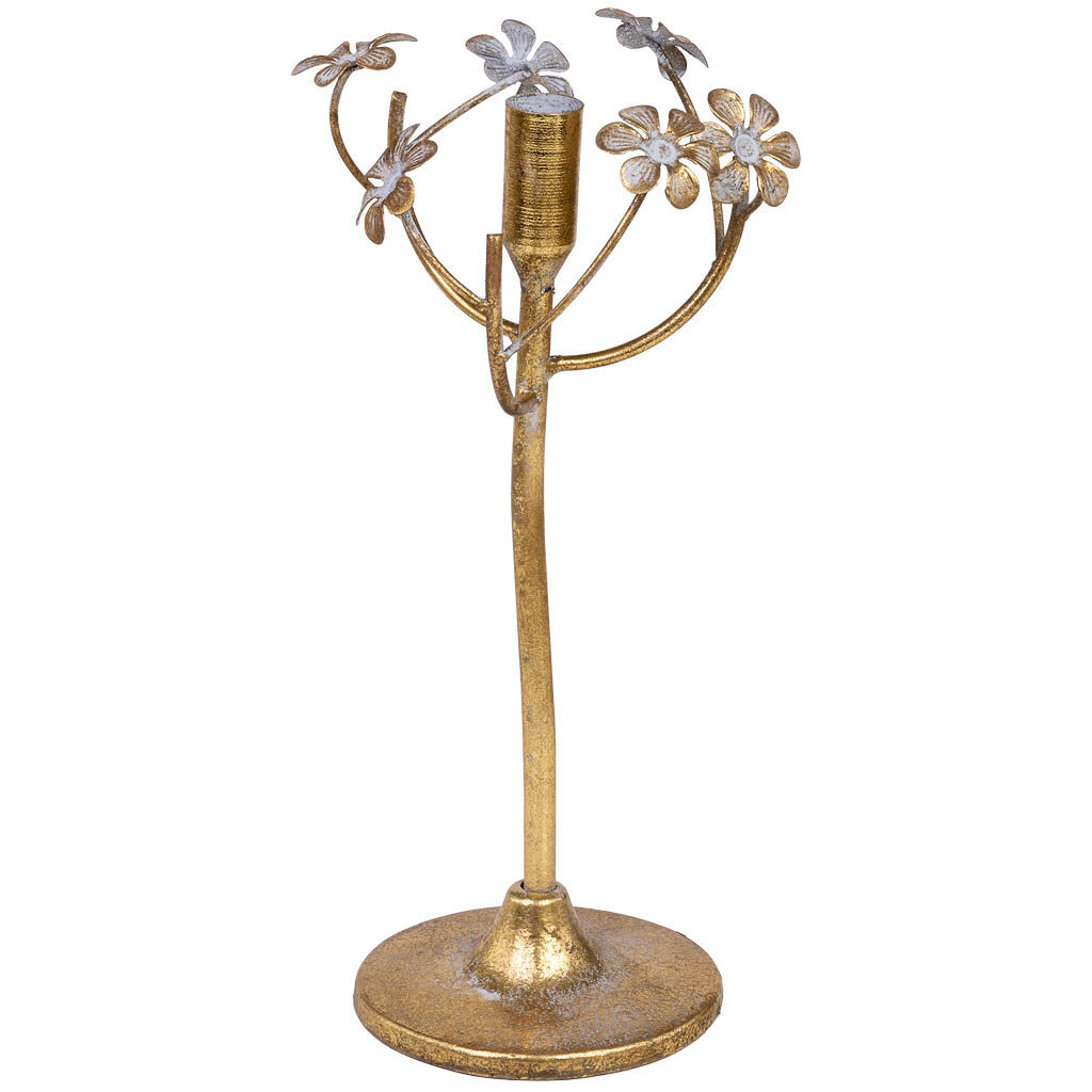 Candelabro de metal 15x15x32h cm