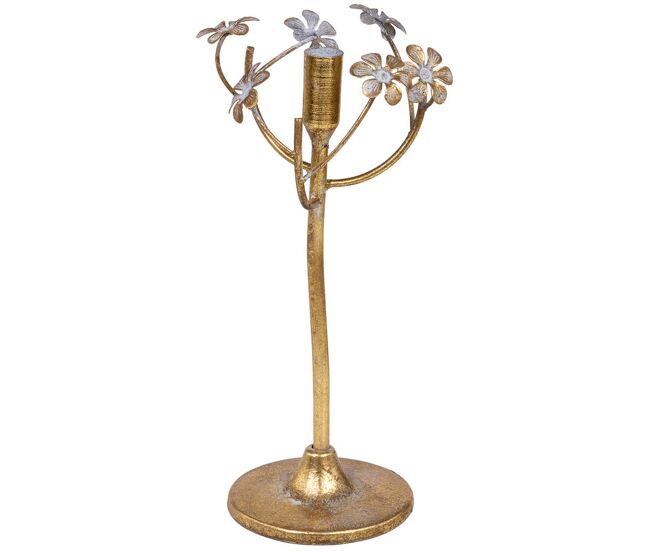 Candelabro de metal 15x15x32h cm