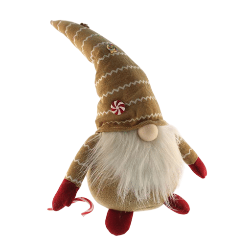 Gnomo decorativo de Natal sentado com chapéu, design nórdico original
