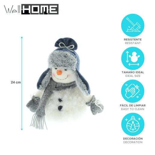 Boneco de neve decorativo com roupas de Natal Boneco de neve decorativo com roupas de Natal