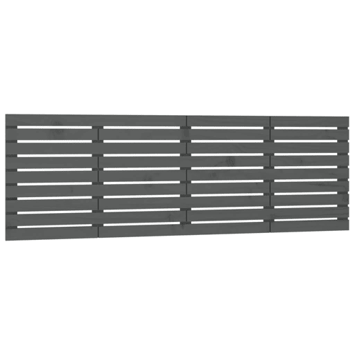 Cabeceira - Cabeceira de cama de parede 206x3x63 cm madeira de pinho maciça cinza