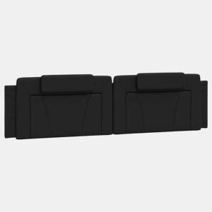 Almofadão de Cabeceira - Cabeceira de cama 200 cm couro artificial preto
