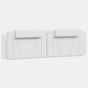 Almofadão de Cabeceira - Cabeceira de cama 180 cm couro artificial branco