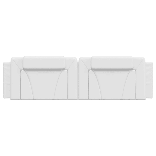 Almofadão de Cabeceira - Cabeceira de cama 180 cm couro artificial branco