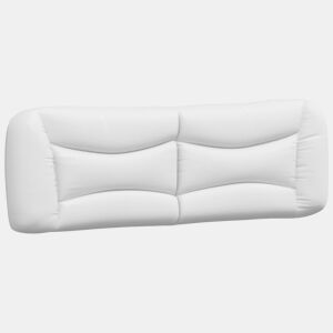 Almofadão de Cabeceira - Cabeceira de cama 152 cm couro artificial branco
