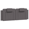 Almofadão de Cabeceira - Cabeceira de cama 140 cm couro artificial cinzento