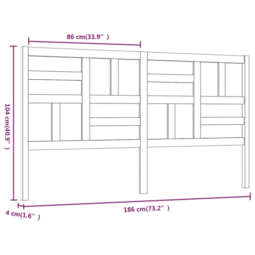 Cabeceira - Cabeceira de cama 186x4x104 cm pinho maciço