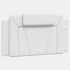 Almofadão de Cabeceira - Cabeceira de cama 100 cm couro artificial branco