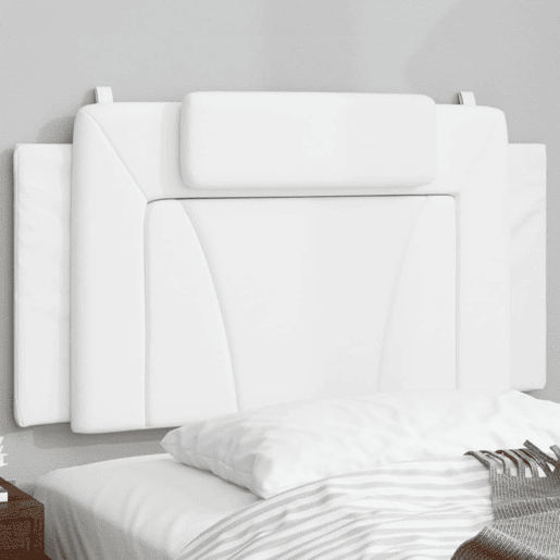 Almofadão de Cabeceira - Cabeceira de cama 100 cm couro artificial branco