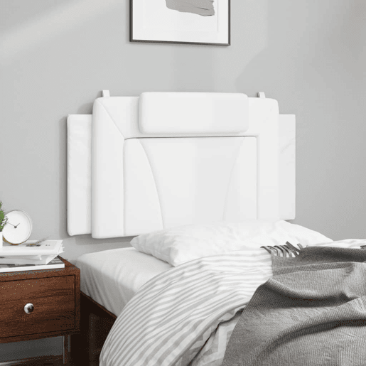 Almofadão de Cabeceira - Cabeceira de cama 100 cm couro artificial branco