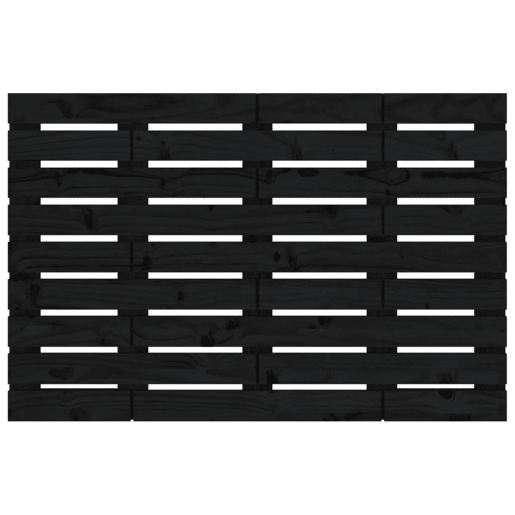 Cabeceira - Cabeceira de cama de parede 106x3x63 cm madeira de pinho maciça preto