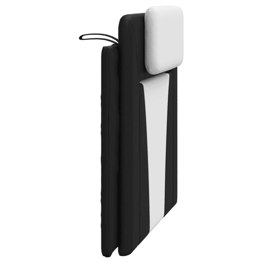 Almofadão de Cabeceira - Cabeceira de cama 100 cm couro artificial preto e branco