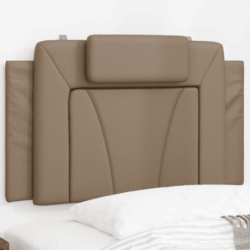 Almofadão de Cabeceira - Cabeceira de cama 80 cm couro artificial cappuccino