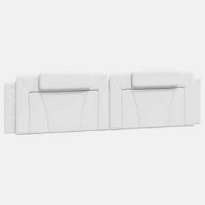 Almofadão de Cabeceira - Cabeceira de cama 200 cm couro artificial branco
