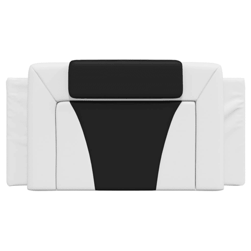 Almofadão de Cabeceira - Cabeceira de cama 100 cm couro artificial preto e branco
